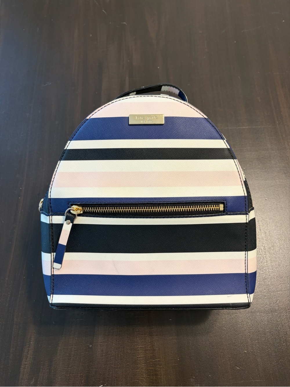 kate spade Striped Mini Backpack — Navy, Black & Light Pink